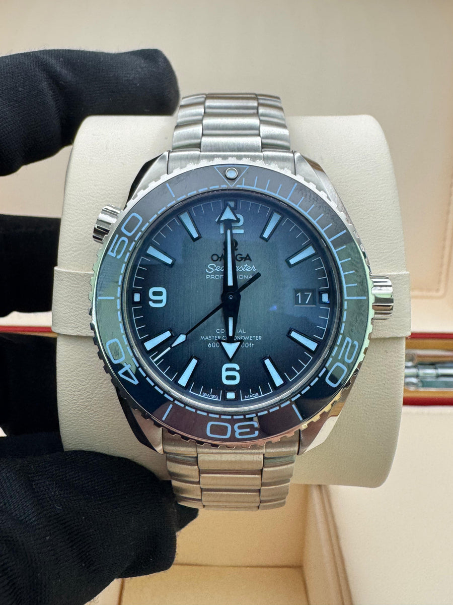 Omega Seamaster Planet Ocean Summer Blue 215.30.40.20.03.002 Complete Set Dated 2024