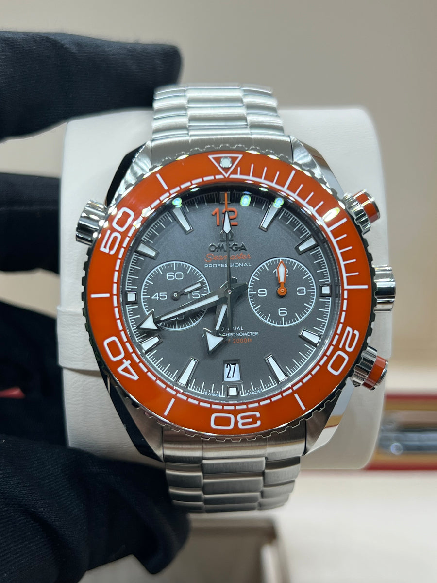 New/Unworn Omega Seamaster Planet Ocean 600M Chronograph Ref# 	215.30.46.51.99.001 Complete Set