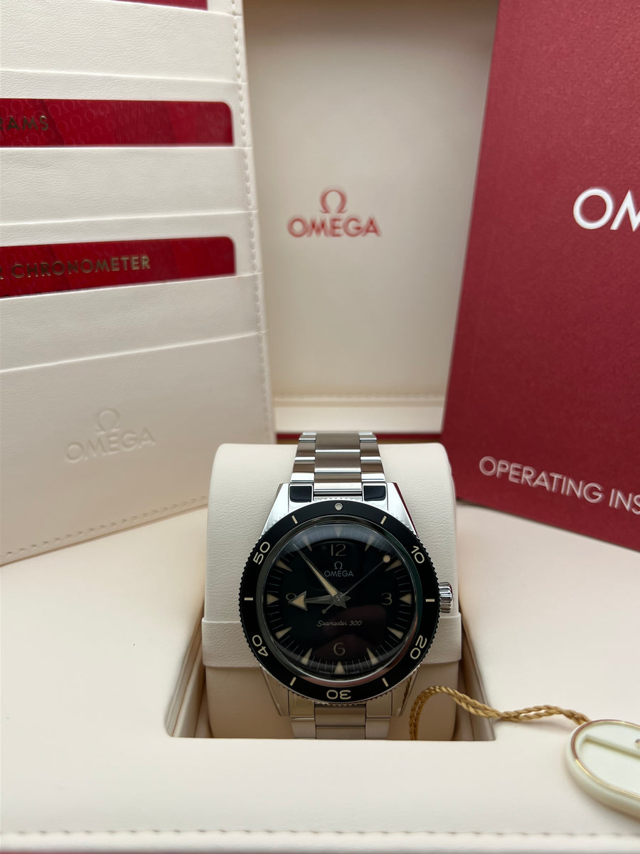 Like New Omega Seamaster 300 Ref# 234.30.41.21.01.001 Complete Set Dated 2024