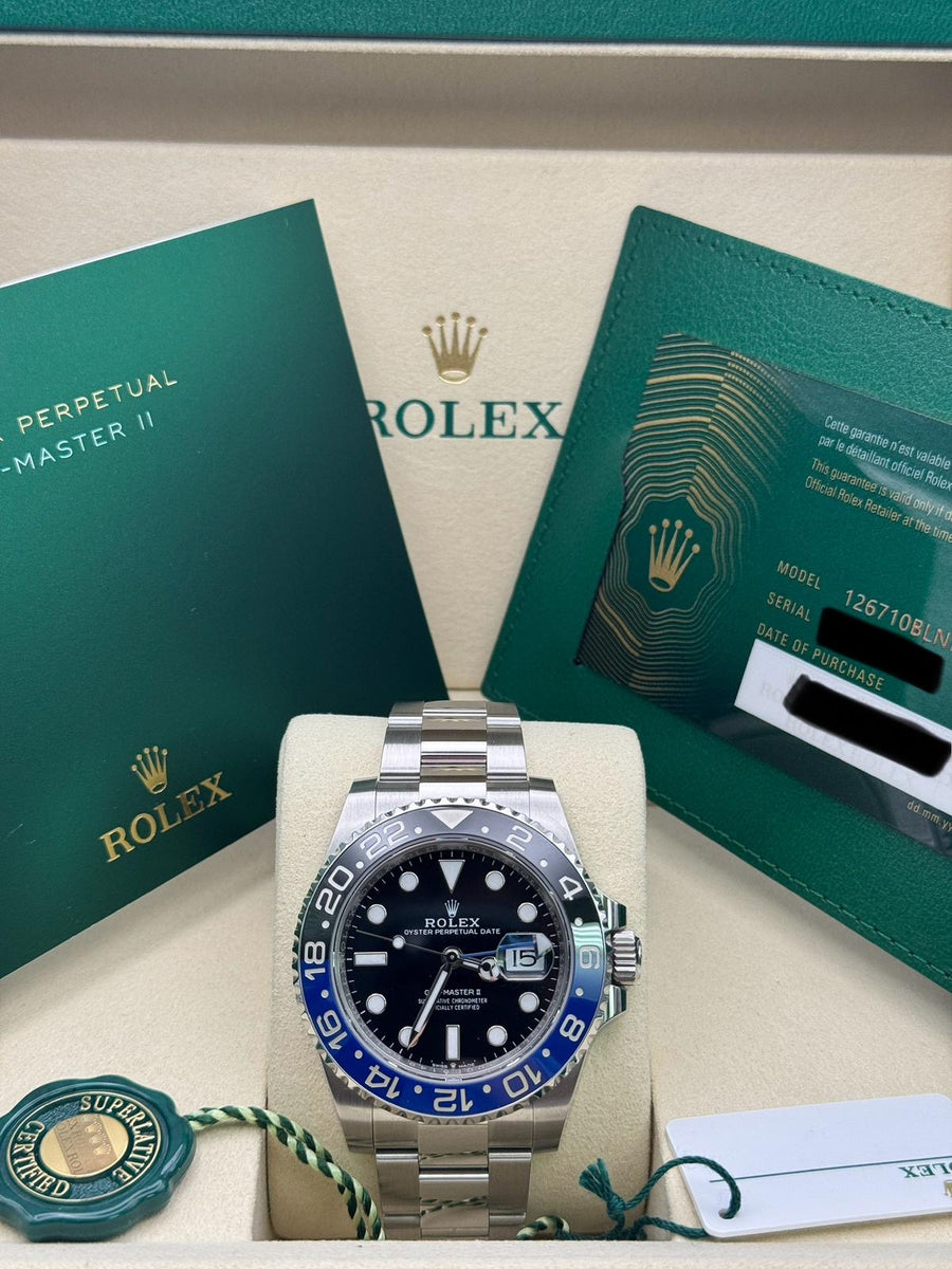 New/Unworn Rolex GMT Master II 126710BLNR Complete Set Dated 10/2025