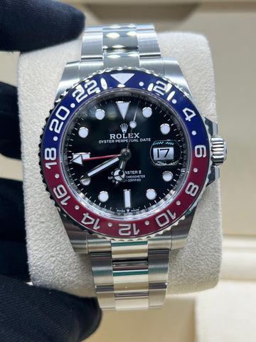 New/Unworn Rolex GMT Master II 126710BLRO “Pepsi” Complete Set Dated 06/2024