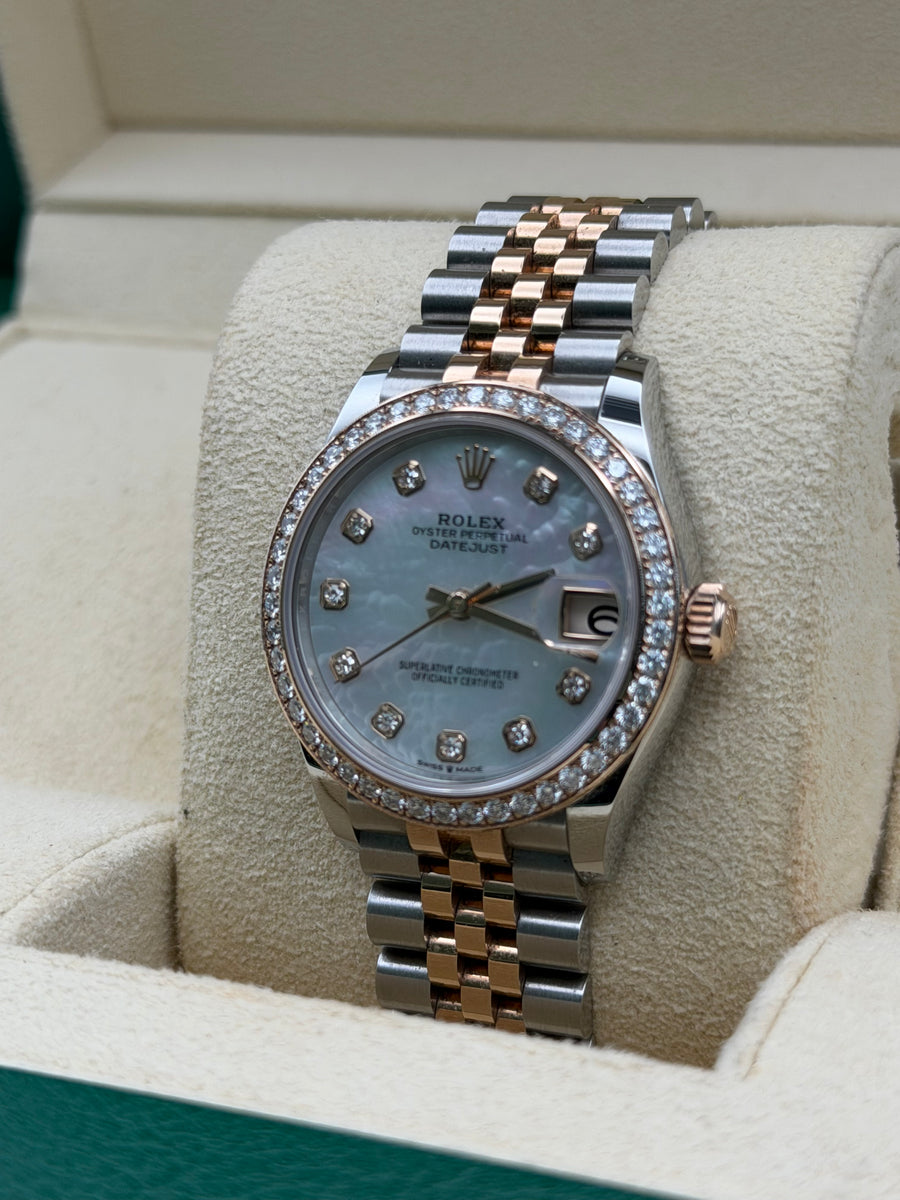 Rolex Datejust 31mm 278381RBR MOP Diamond Dial With Box & Papers