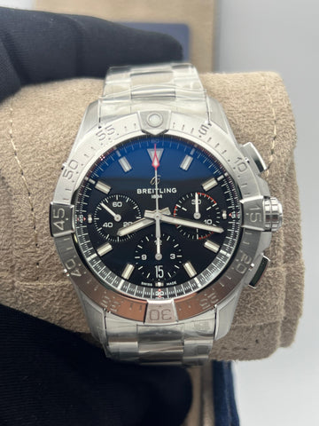 New/Unworn Breitling Avenger Chronograph AB0146101B1A1 Complete Set Dated 2025