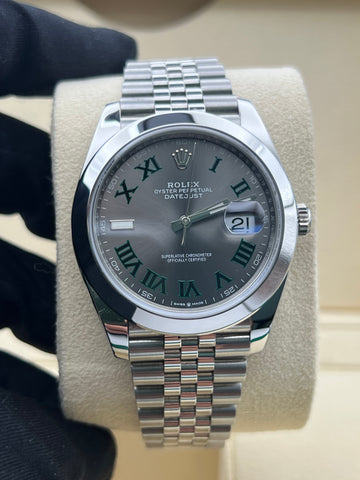 Rolex Datejust 41mm Wimbledon 126300 Complete Set Dated 2021