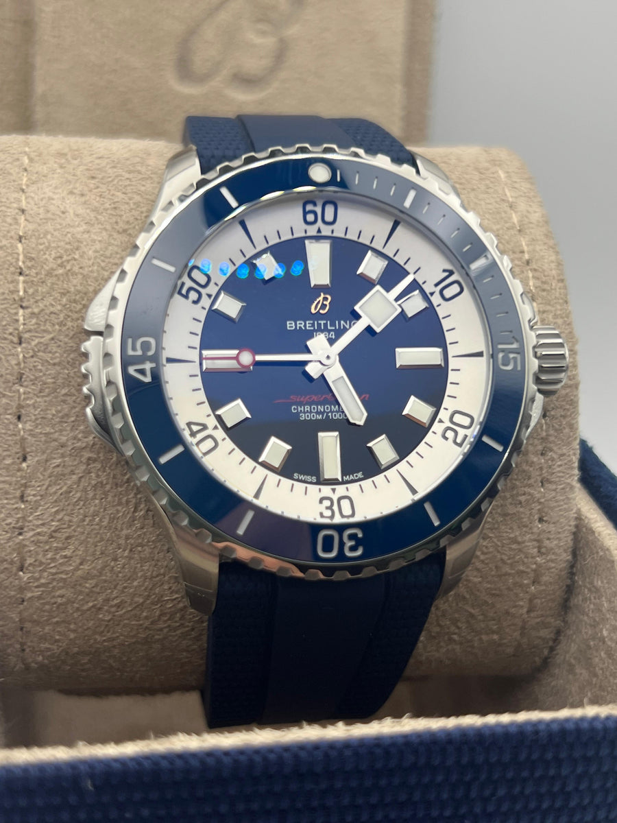 New/Unworn Breitling Superocean 46mm A17378E71C1S1 Complete Set Dated 2024