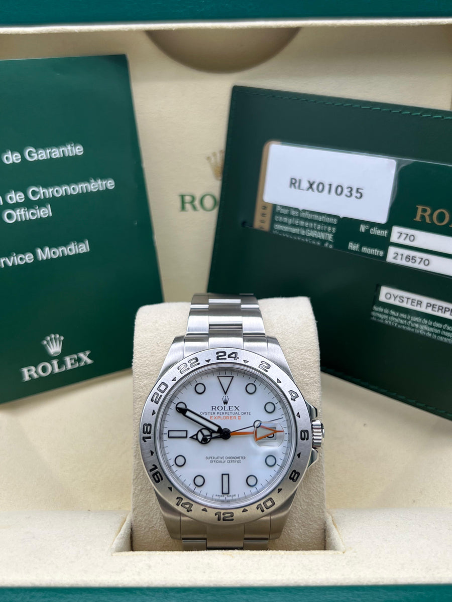 Rolex Explorer II “Polar” 216570 With Box & Papers Dated 2012