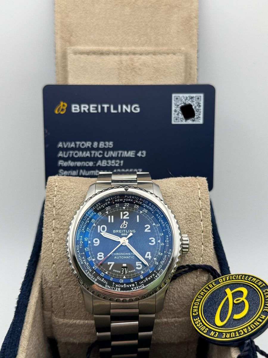 Breitling Navitiner Unitime AB3521U41B1A1 Complete Set