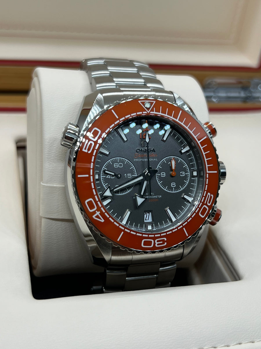 New/Unworn Omega Seamaster Planet Ocean 600M Chronograph Ref# 	215.30.46.51.99.001 Complete Set