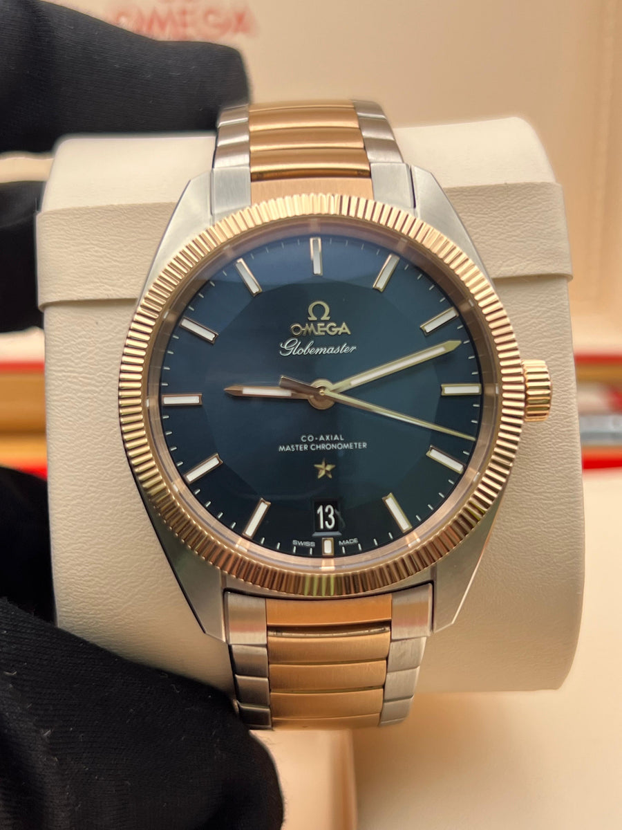 Omega Globemaster Two Tone 130.20.39.21.03.001 Complete Set Dated 2022
