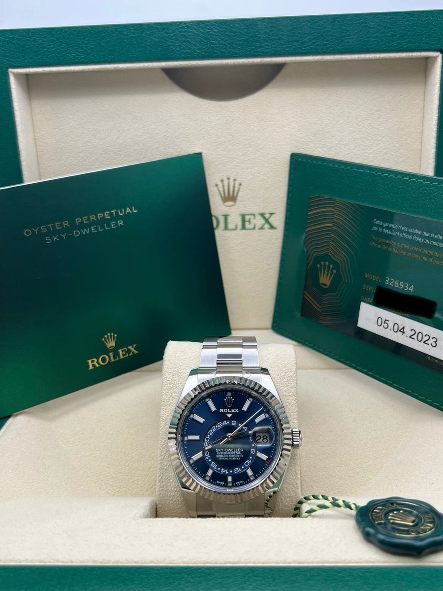 Like New Rolex Skydweller 326934 Complete Set Dated 2023