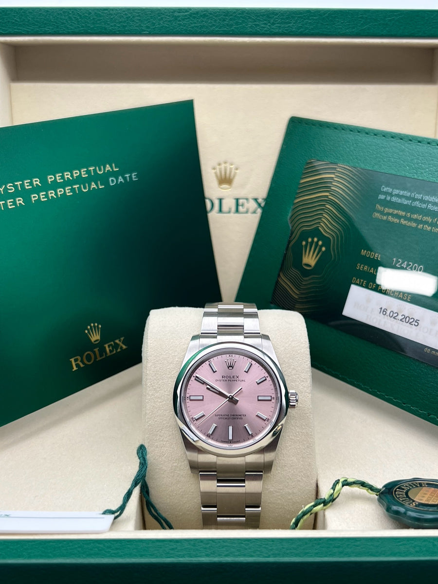 New/Unworn Rolex Oyster Perpetual 124200 Complete Set Dated 02/2025