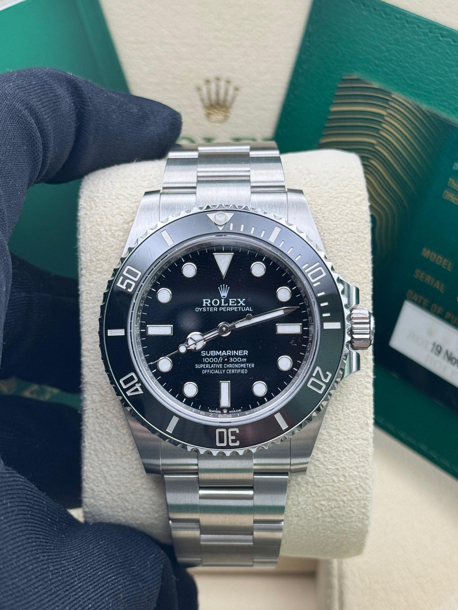 New/Unworn Rolex Submariner 124060LN Complete Set Dated 11/2024