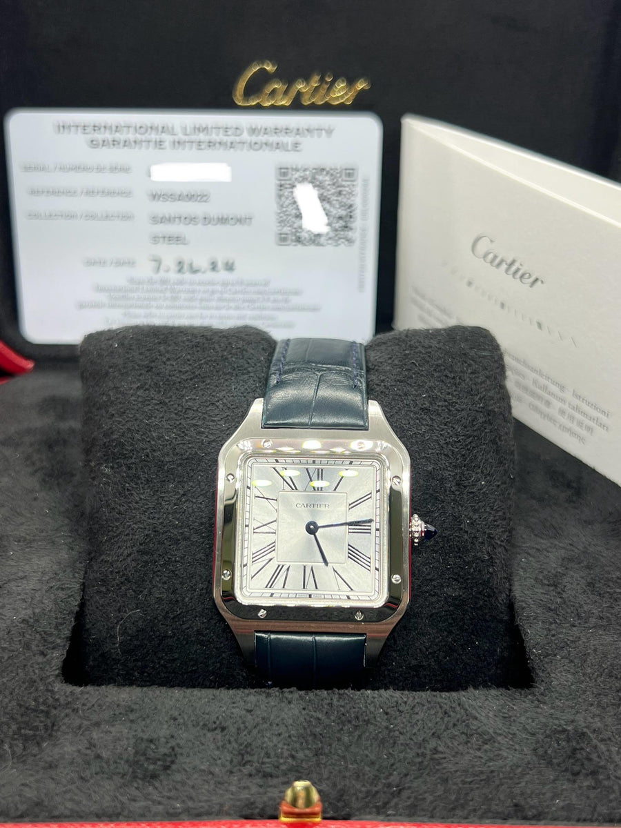 New/Unworn Cartier Santos Dumont Large Wssa0022 Complete Set Dated 07/2024