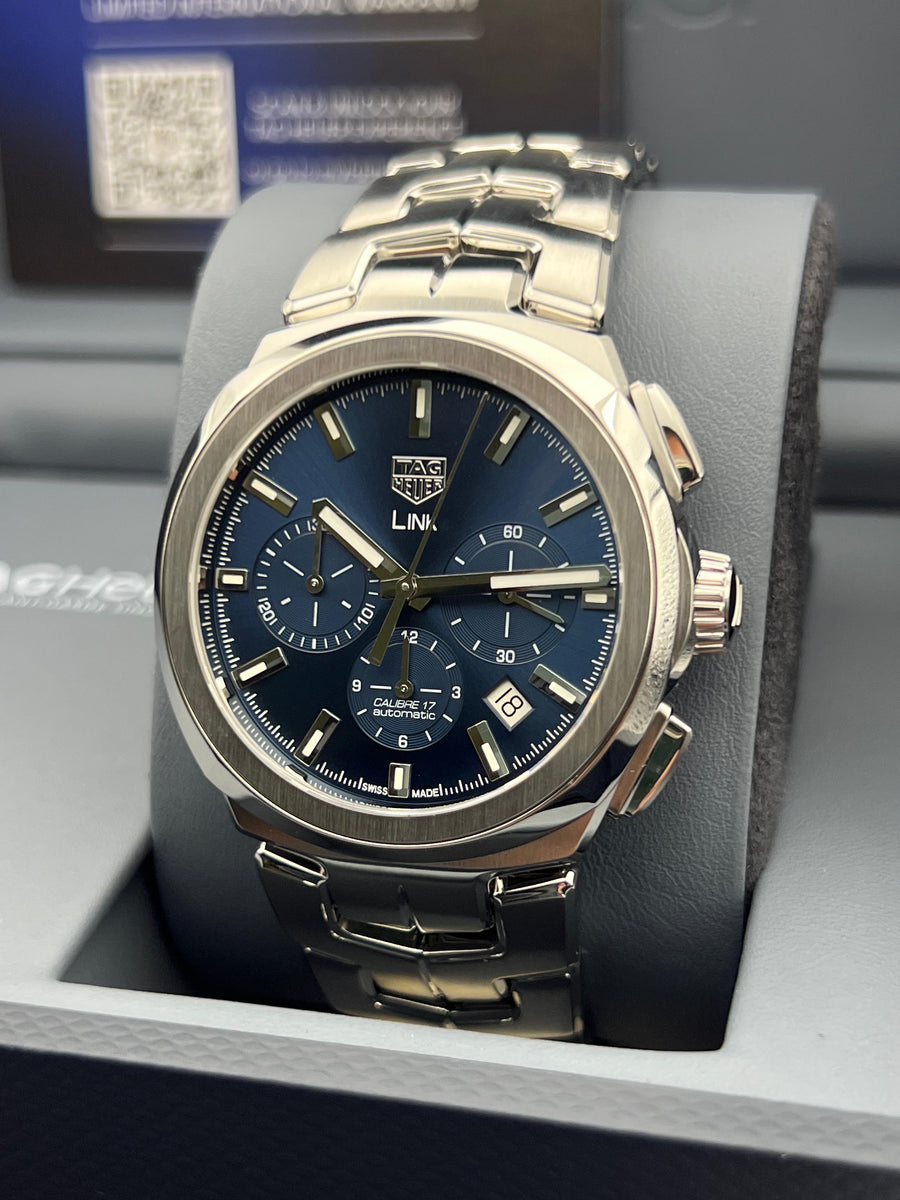 New/Unworn Tag Heuer Link Chronograph CBC2112.BA0603 Complete Set