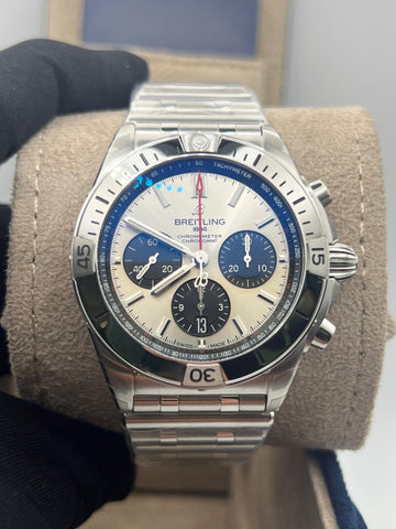 New/Unworn Breitling Chronomat Chronograph AB0134101G1A1 Complete Set Dated 2023