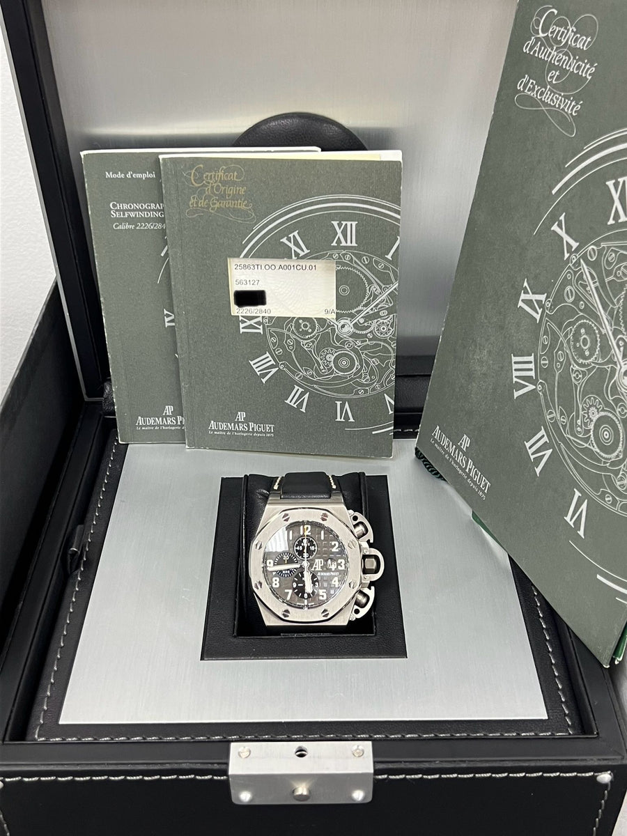 Audemars Piguet Royal Oak Offshore T3 “Terminator” 25863TI.OO.A001CU.01 Complete Set Dated 2004