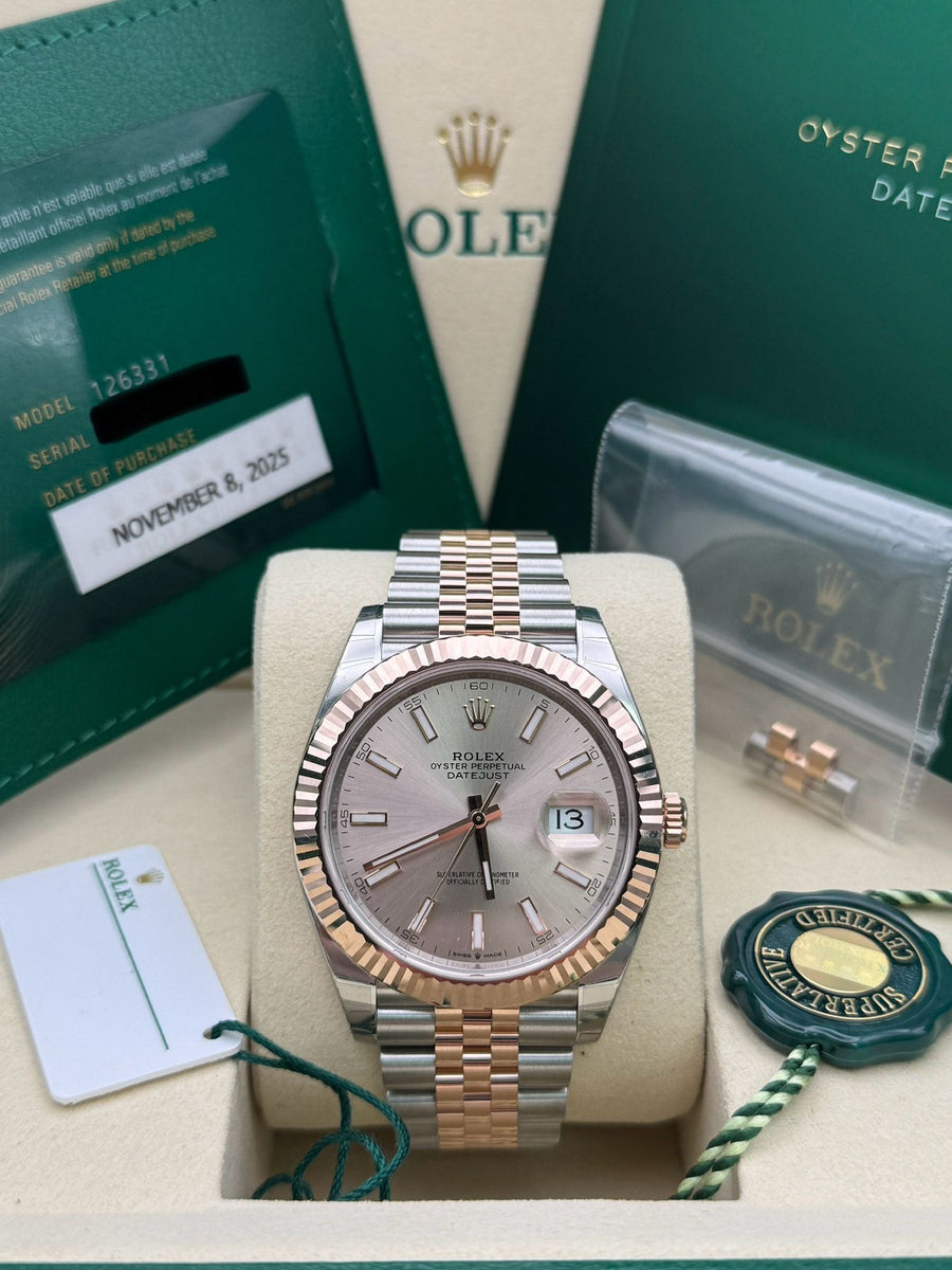 New/Unworn Rolex Datejust Two Tone RG 126331 Complete Set Dated 11/2025