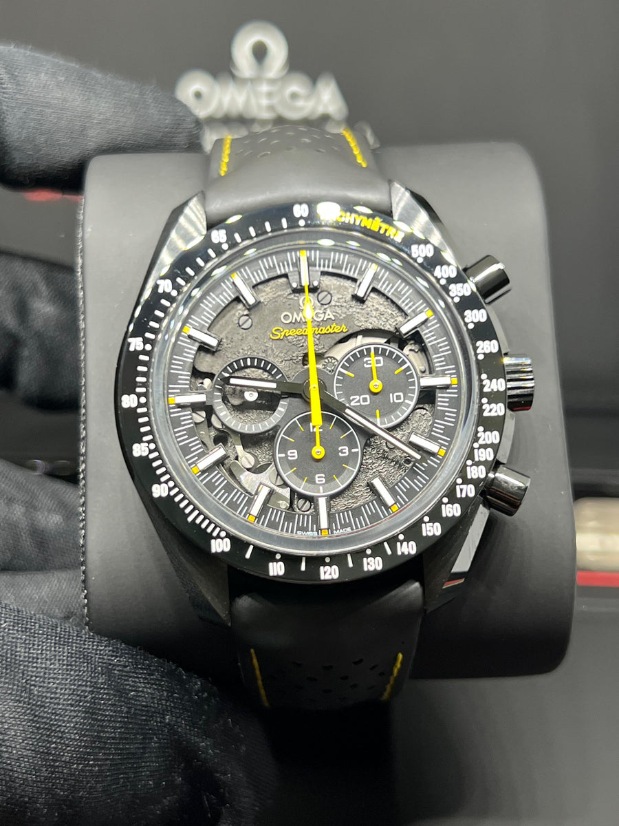 Like New Omega Speedmaster Darkside Of The Moon 311.92.44.30.01.001 Complete Set Dated 09/2024 With Additional OEM Strap & Clasp