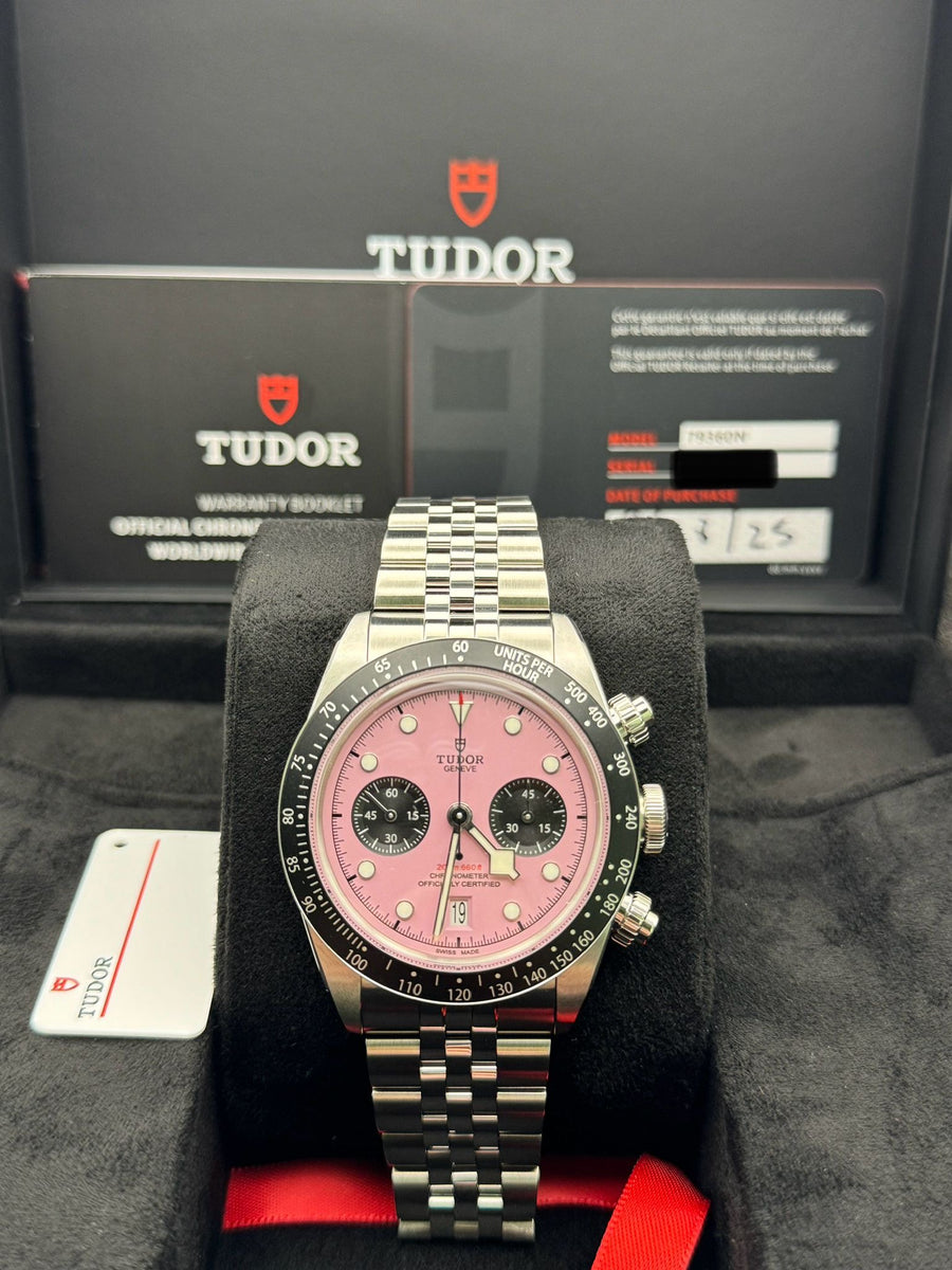New/Unworn Tudor Blackbay Chronograph 79360N Pink Complete Set Dated 2025