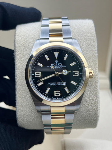 Rolex Explorer Two Tone 124273 Complete Set Dated 2022