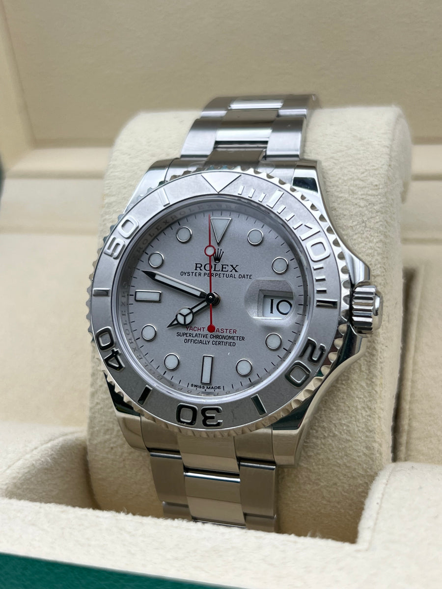 Rolex Yachtmaster Platinum Dial & Bezel 116622 Complete Set Dated 2017