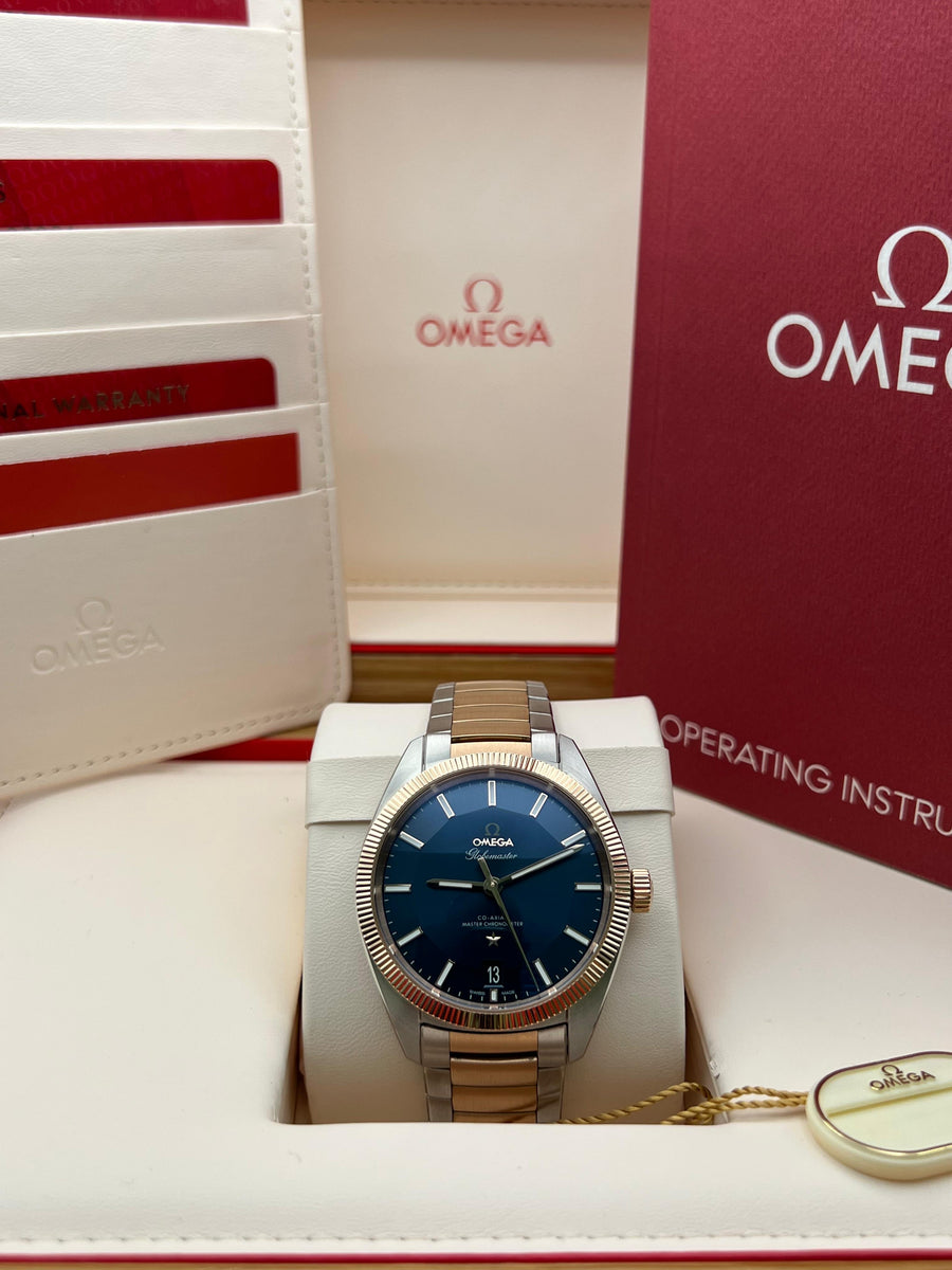 Omega Globemaster Two Tone 130.20.39.21.03.001 Complete Set Dated 2022