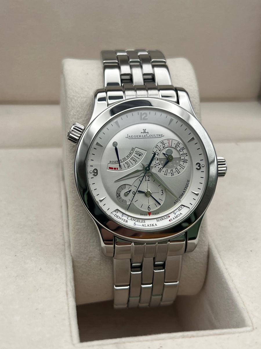 Jaeger-LeCoulter Master Geographic Q1508120 Complete Set 2010 + Additional Leather Band and Clasp