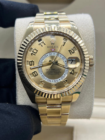 Rolex Skydweller 18k YG 326938 With Box & Papers