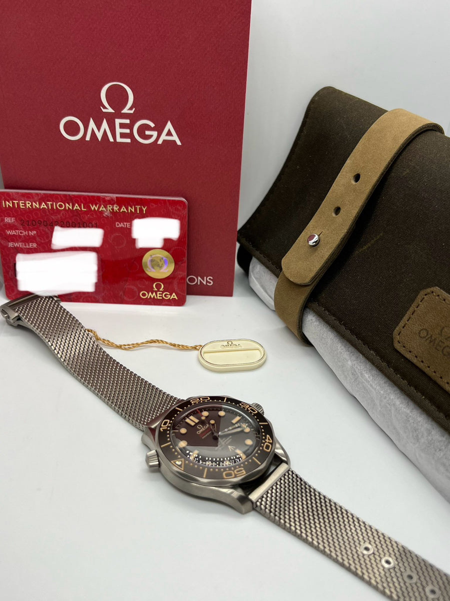 New/Unworn Omega Seamaster Titanium “No Time To Die” 210.90.42.20.01.001 Complete Set Dated 2024