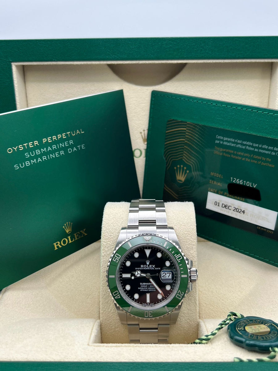 Like New Rolex Submariner Date 126610LV “Starbucks” Complete Set Dated 12/2024