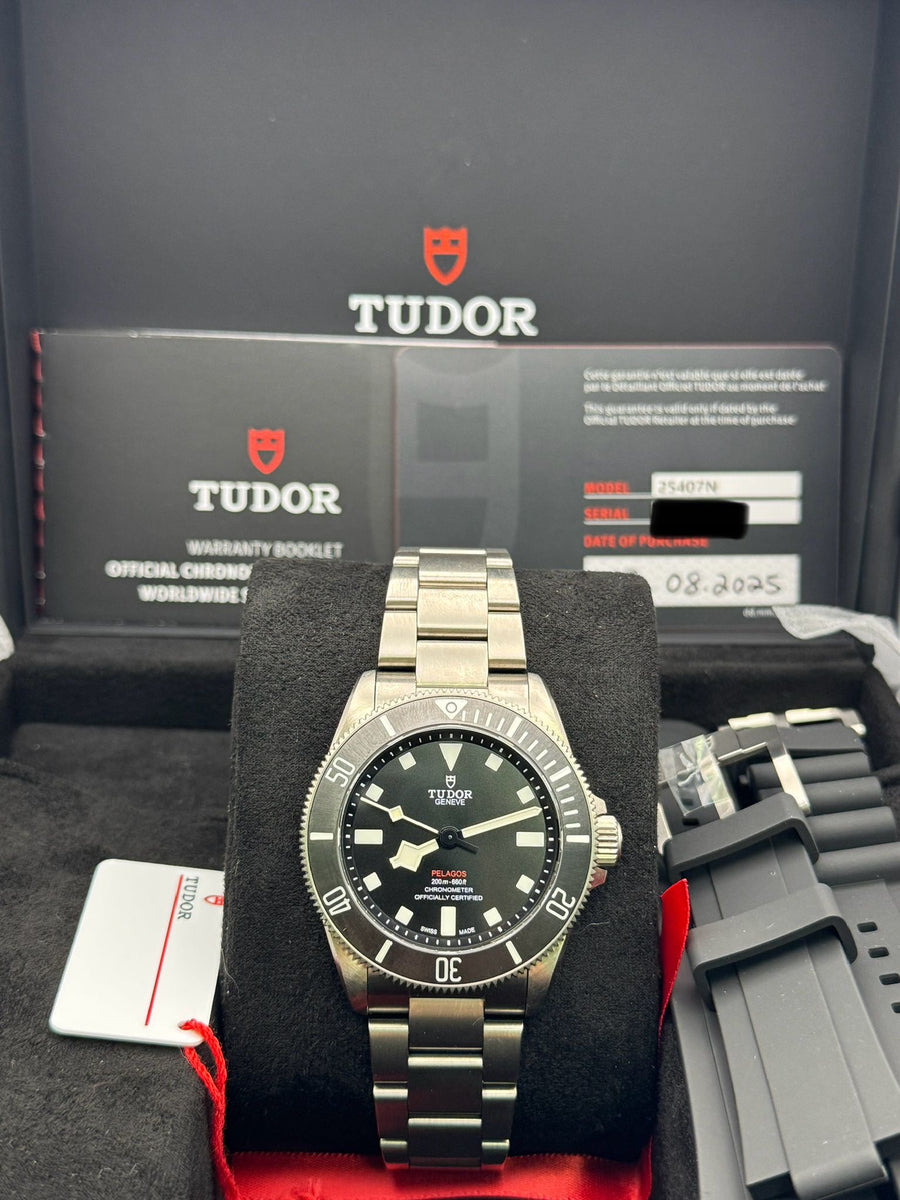 New/Unworn Tudor Pelagos 39mm 25407N Complete Set Dated 08/2025