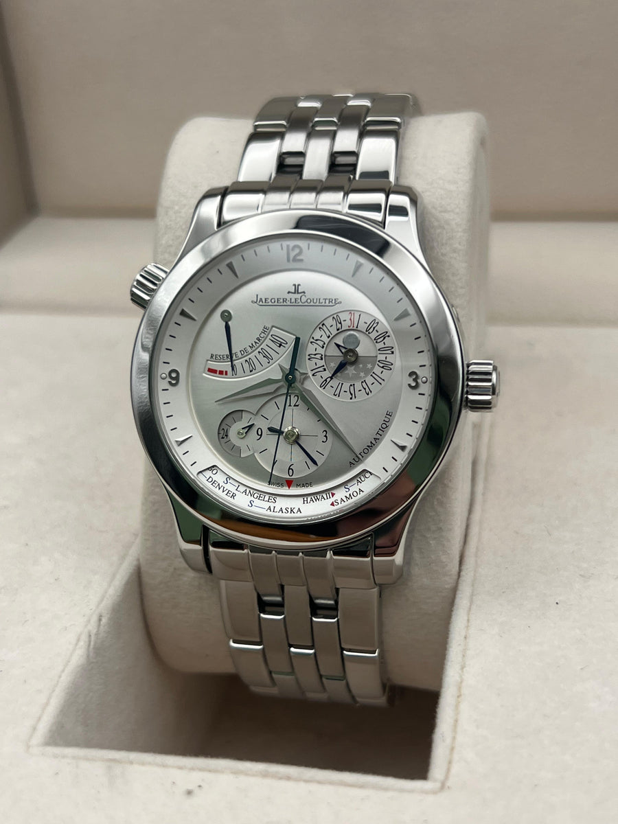 Jaeger-LeCoulter Master Geographic Q1508120 Complete Set 2010 + Additional Leather Band and Clasp