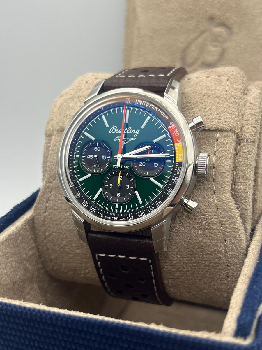 New/Unworn Breitling Top Tome Ford Mustang AB01762A1L1X1 Complete Set Dated 2025