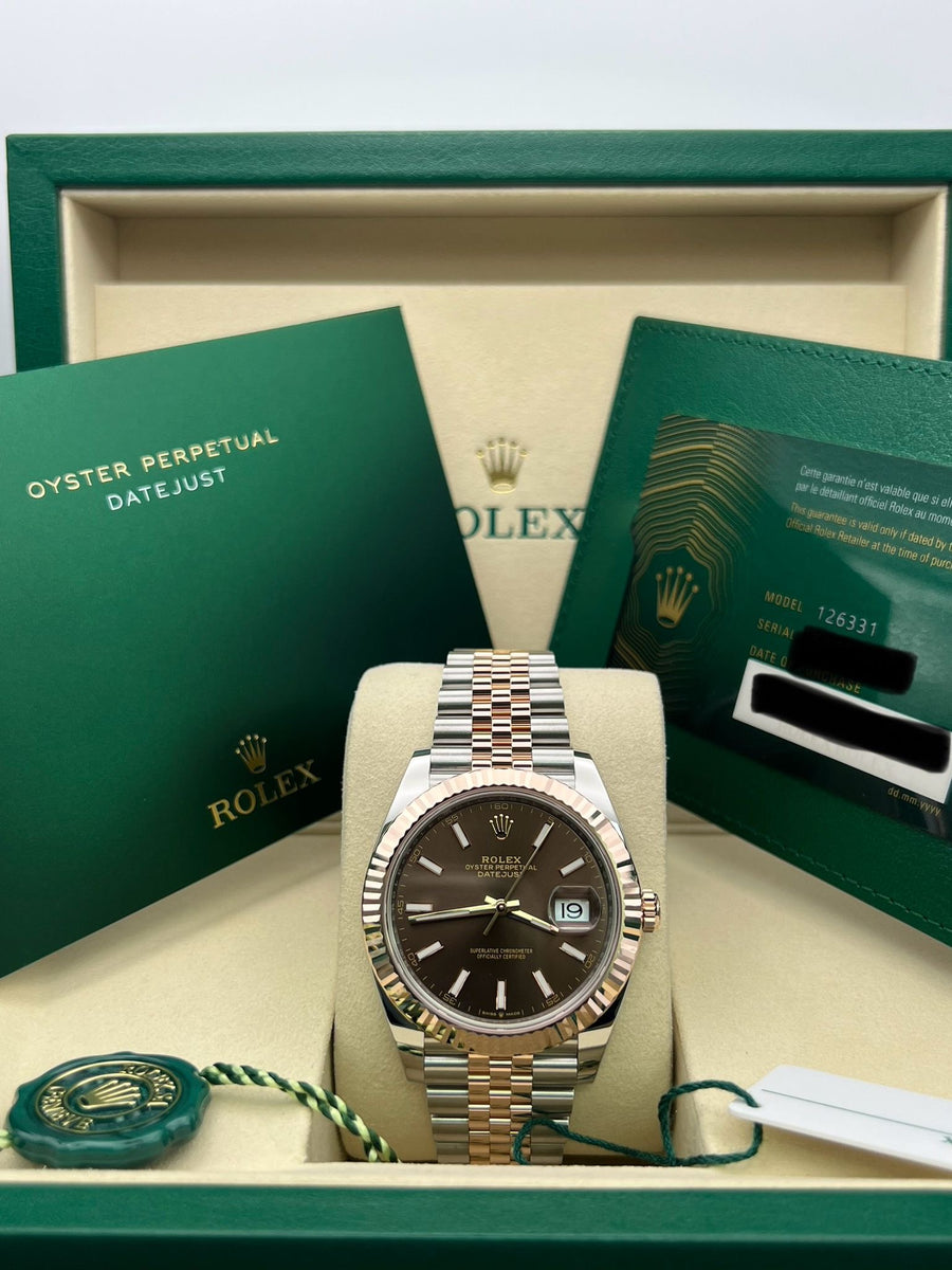 New/Unworn Rolex Datejust Two Tone Rose Gold 126331 Complete Set Dated 07/2025