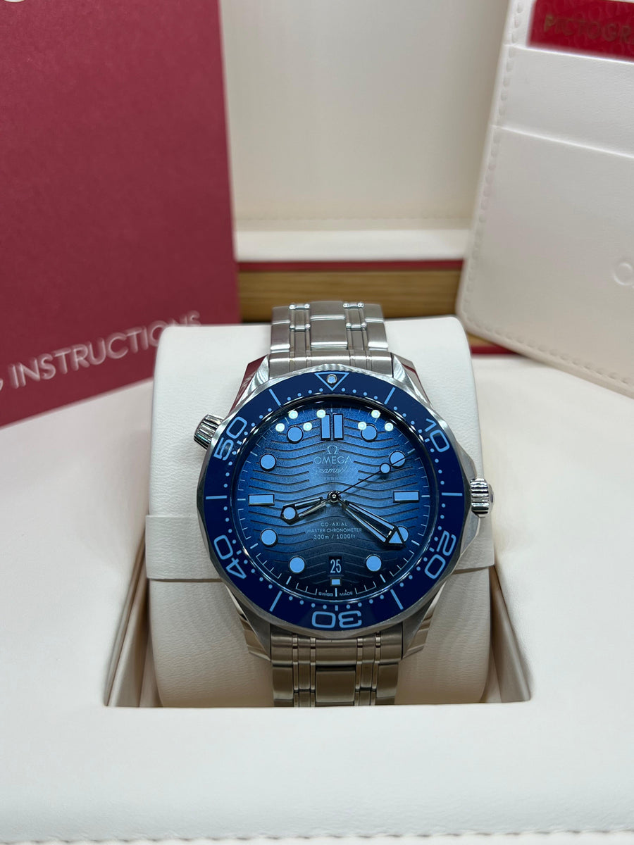 New/Sized Omega Seamaster Professional Summer 210.30.42.20.03.003 Box & Papers Dated 2023