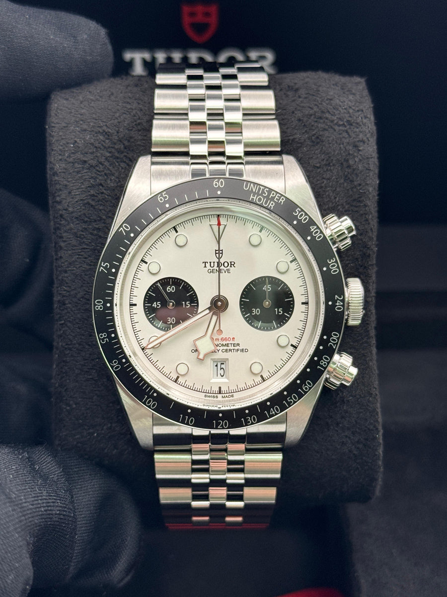 New/Unworn Tudor Blackbay Chronograph White Jubilee 79360N Dated 11/2025