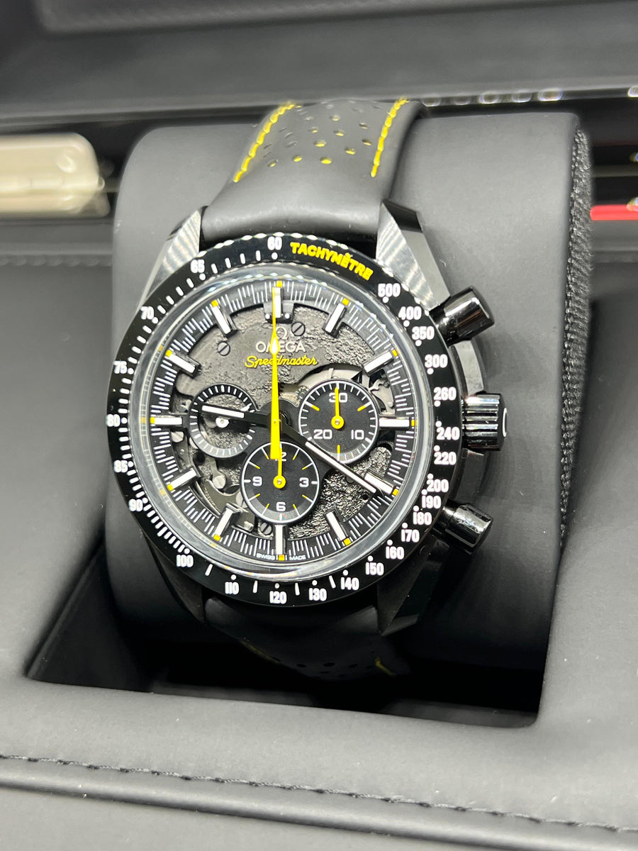 Like New Omega Speedmaster Darkside Of The Moon 311.92.44.30.01.001 Complete Set Dated 09/2024 With Additional OEM Strap & Clasp