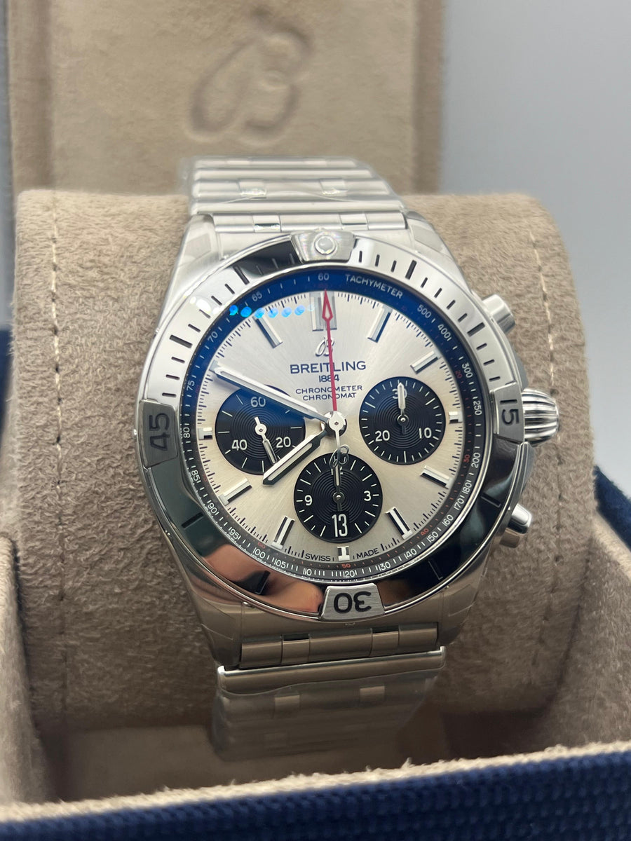 New/Unworn Breitling Chronomat Chronograph AB0134101G1A1 Complete Set Dated 2023