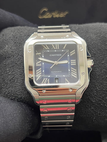 Cartier Santos Large WSSA0030 Complete Set + TWO Additional OEM Straps