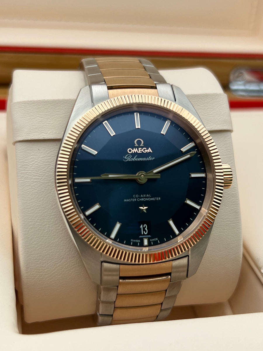 Omega Globemaster Two Tone 130.20.39.21.03.001 Complete Set Dated 2022