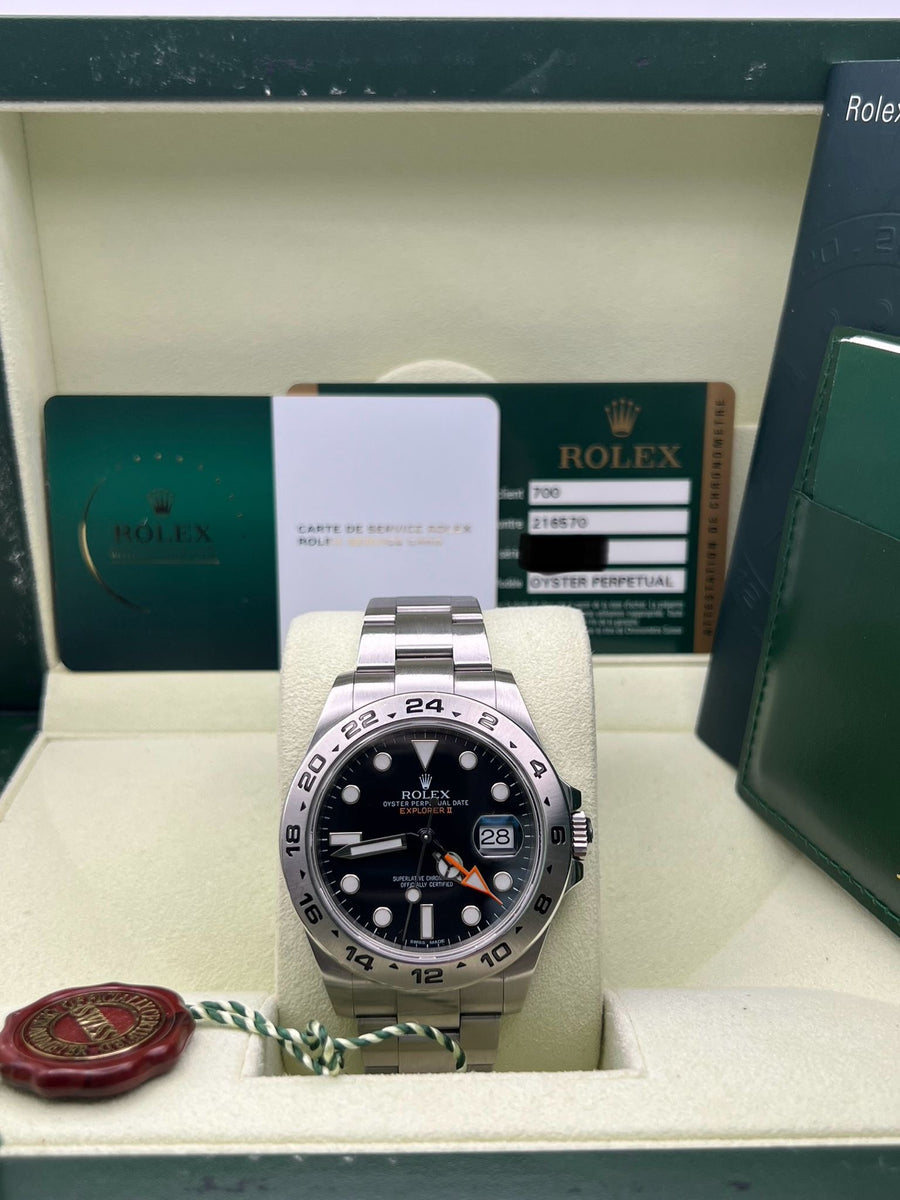Rolex Explorer II 216570 Complete Set Dated 2011 + Rolex Service Card Dated 12/2024