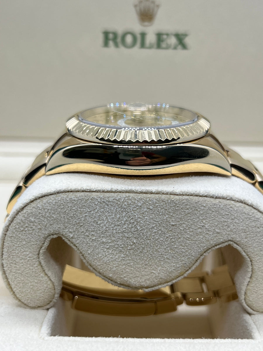 Rolex Skydweller 18k YG 326938 With Box & Papers