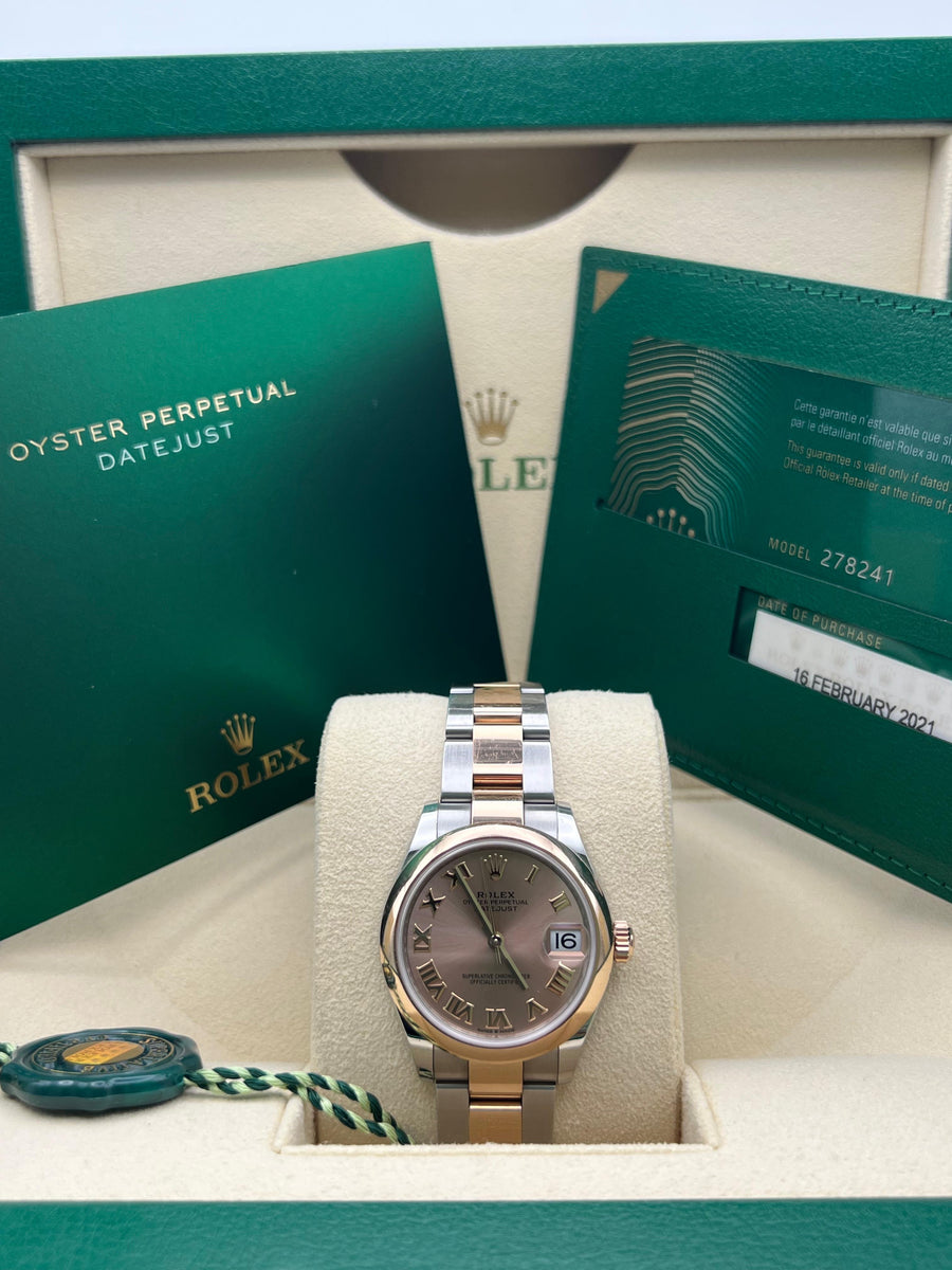 Rolex Datejust 31mm Two Tone RG 278241 Complete Set Dated 2021