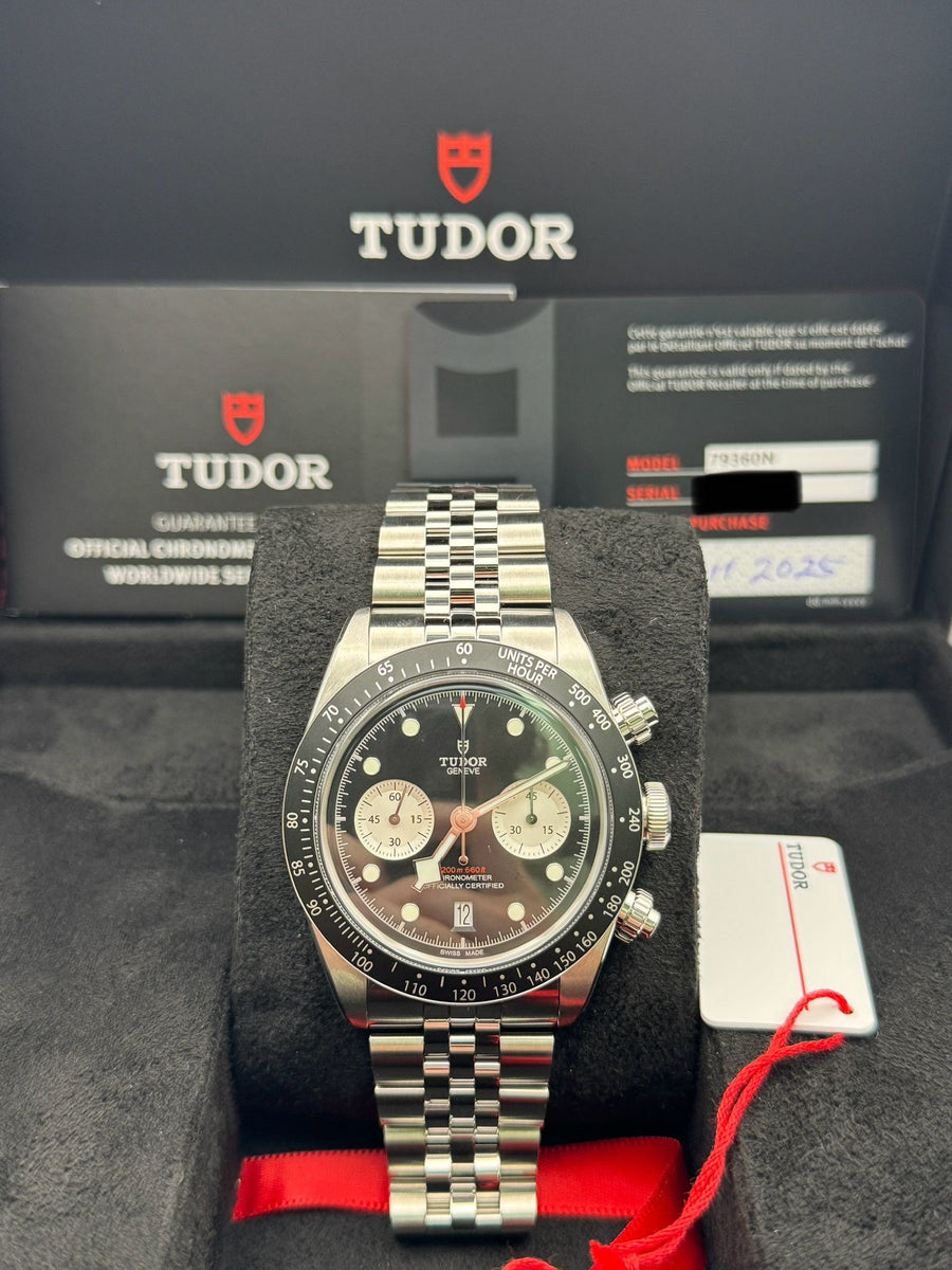 New/Unworn Tudor Blackbay Chronograph Black Jubilee 79360N Dated 11/2025
