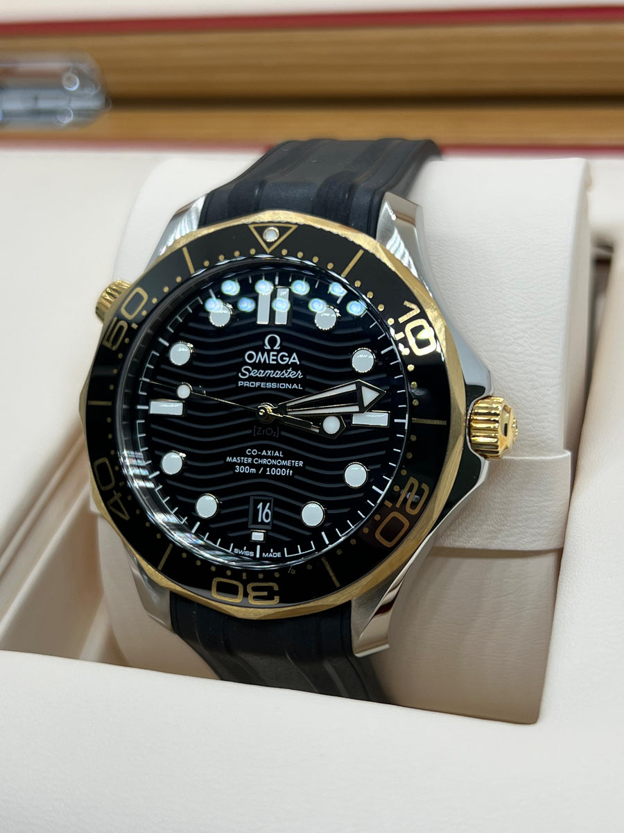 New/Unworn Omega Seamaster Professional Two Tone 210.22.42.20.01.001 Complete Set Dated 11/2024