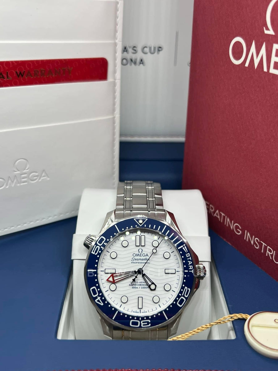 New/Unworn Omega Seamaster Professional 210.30.42.20.04.002 Americas Cup Complete Set Dated 12/2024