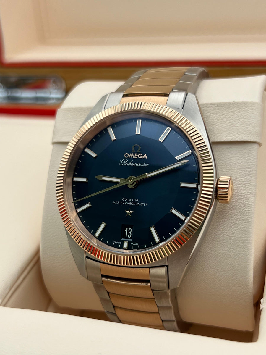 Omega Globemaster Two Tone 130.20.39.21.03.001 Complete Set Dated 2022