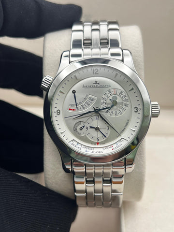 Jaeger-LeCoulter Master Geographic Q1508120 Complete Set 2010 + Additional Leather Band and Clasp