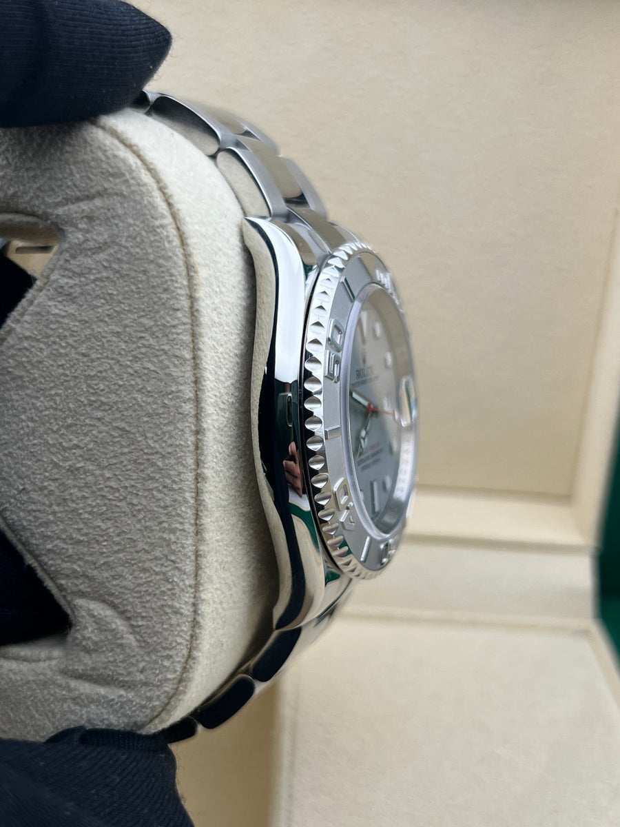 Rolex Yachtmaster Platinum Dial & Bezel 116622 Complete Set Dated 2017