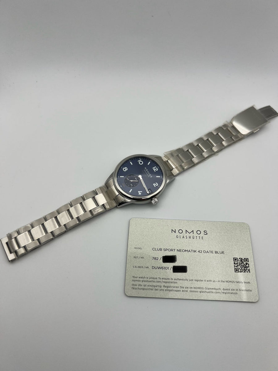New/Unworn Nomos Club Neomatik 782 Complete Set